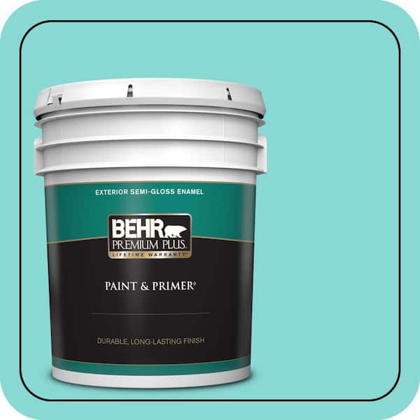 BEHR PREMIUM PLUS 5 gal. #P450-3 Rainwater Semi-Gloss Enamel Exterior Paint & Primer