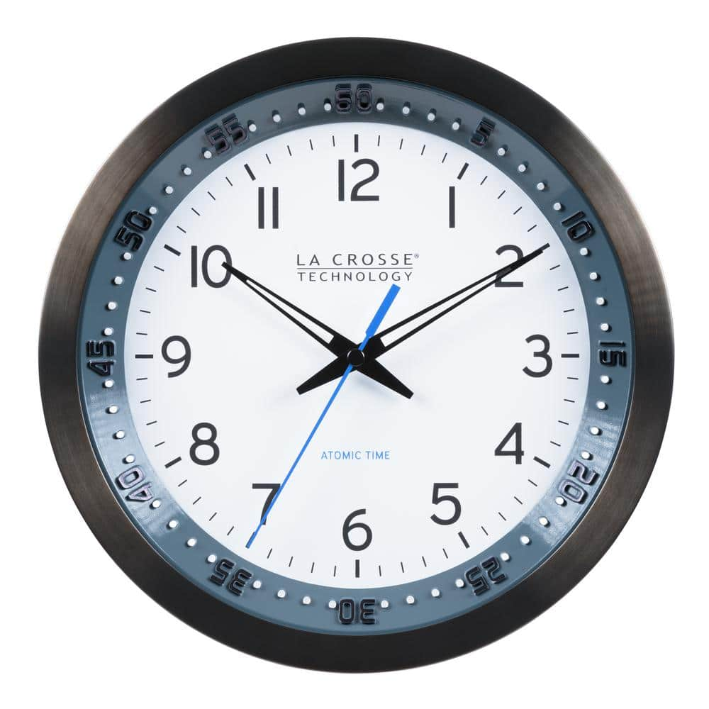 Time zone clocks. Modern wall round clock face, time zones day and