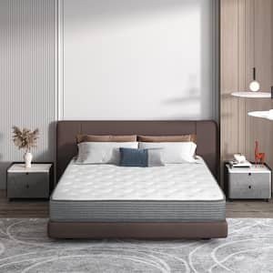 Bekvam 10 in. Medium Firm Memory Foam and Innerspring Hybrid Tight Top King Mattress, Breathable and Cooling