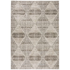 Carmona Abstract Brown 9 ft. 10 in. x 13 ft. 2 in. Area Rug