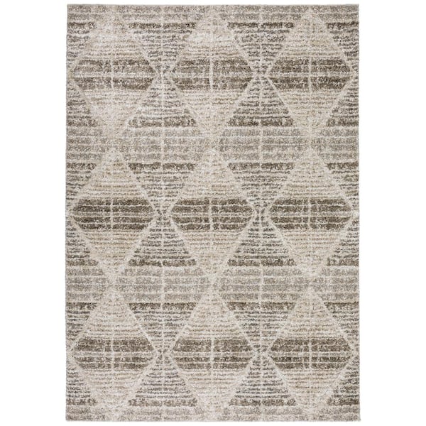 Carmona Abstract Brown 9 ft. 10 in. x 13 ft. 2 in. Area Rug