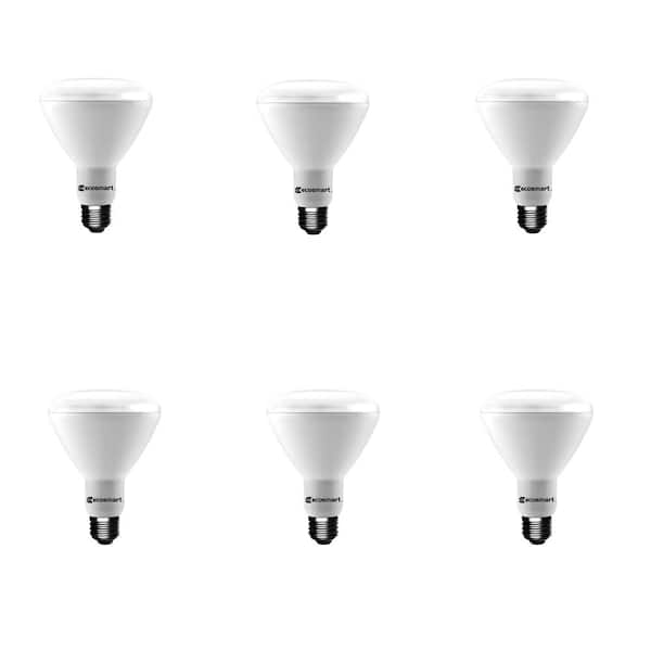EcoSmart 65-Watt Equivalent BR30 Dimmable Energy Star LED Light Bulb Soft White (6-Pack)