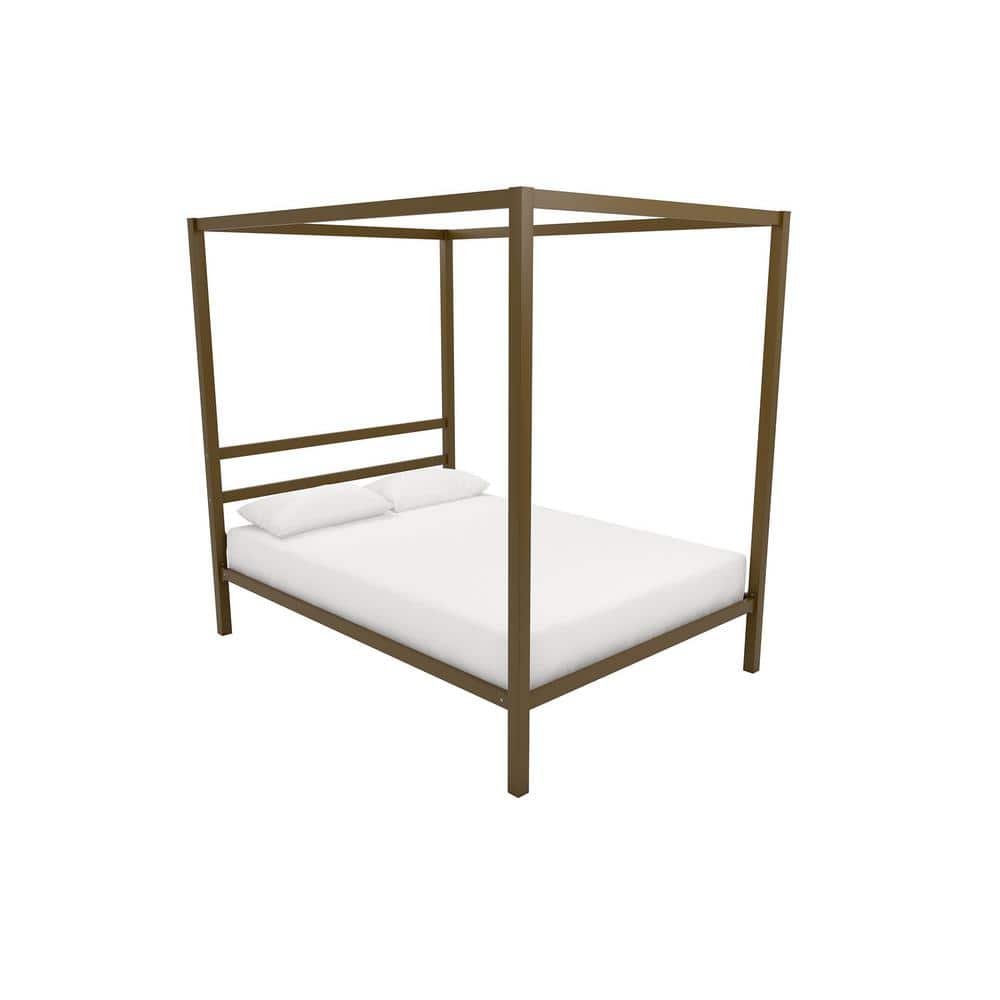 DHP Rory Gold Metal Full Canopy Bed DE49857 The Home Depot