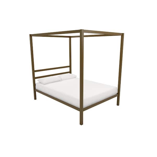 DHP Rory Gold Metal Full Canopy Bed