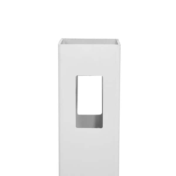 5 in. x 5 in. x 7 ft. White Vinyl Fence 3-Way Post