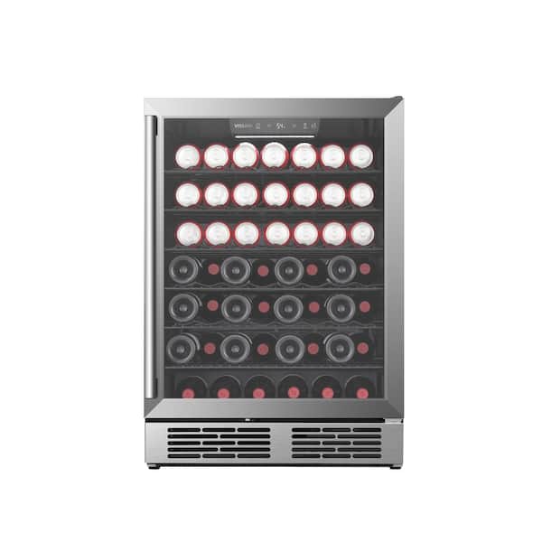 ワイン S Vissani 23.4 in. Single Zone 54-Bottle / 164-Can Freestanding Wine