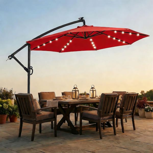5.5 patio umbrella GRAND Patio 10x13 ft Patio Umbrella with Base, Acrylic Outdoor Cantilever Aluminum Umbrella, 5-Year-Non-Fading Rectangular Offset Umbrella with Cover