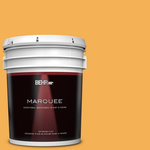 BEHR MARQUEE 5 gal. #PMD-20 Goldenrod Field Flat Exterior Paint & Primer