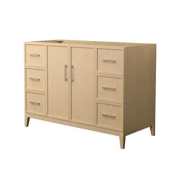 Elan 47 in. W x 21.5 in. D x 34.25 in. H Single Bath Vanity Cabinet without Top in White Oak with Brushed Nickel Trim