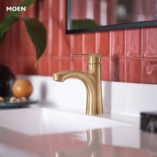 Findlay Single-Handle Single-Hole Bathroom Faucet in Bronzed Gold