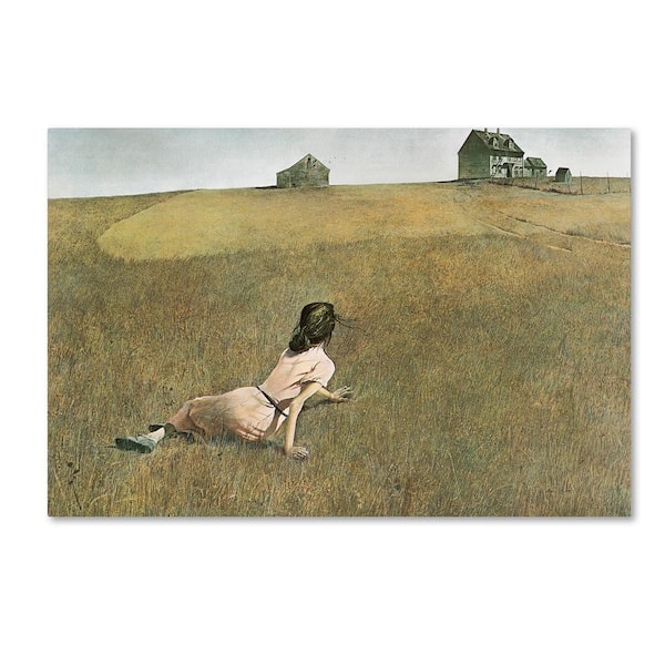 Trademark Fine Art Christina's World by Andrew Wyeth Print Hidden Frame Country Wall Art 16 in. x 24 in.