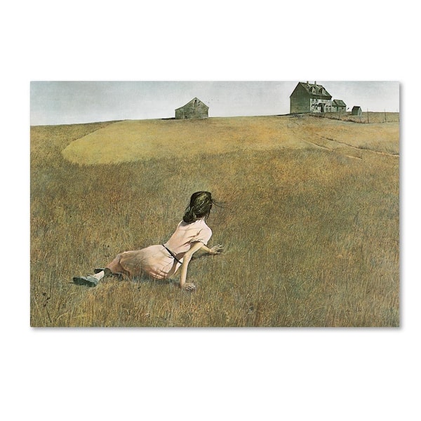 Trademark Fine Art Christina's World by Andrew Wyeth Print Hidden Frame Country Wall Art 22 in. x 32 in.