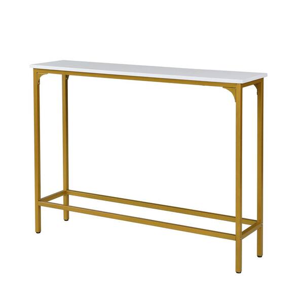 High Rectangle Wood Top Console Table, High Top Console Table