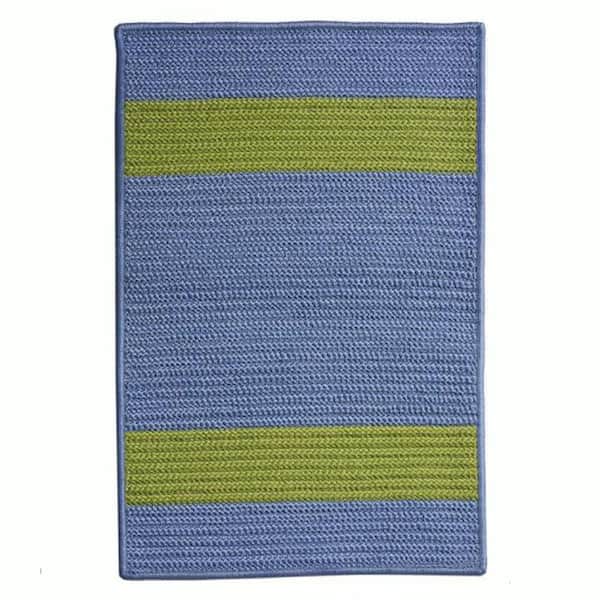 Home Decorators Collection Cafe Milano Blue/Bright Green 8 ft. x 10 ft. Braided Indoor/Outdoor Area Rug