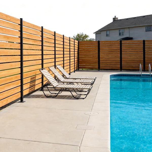 38 in. W x 60 in. H No-Dig Wood Privacy Screen Air Condition Fence Pool Equipment Enclosure Privacy Fence Panel, 2-Panel