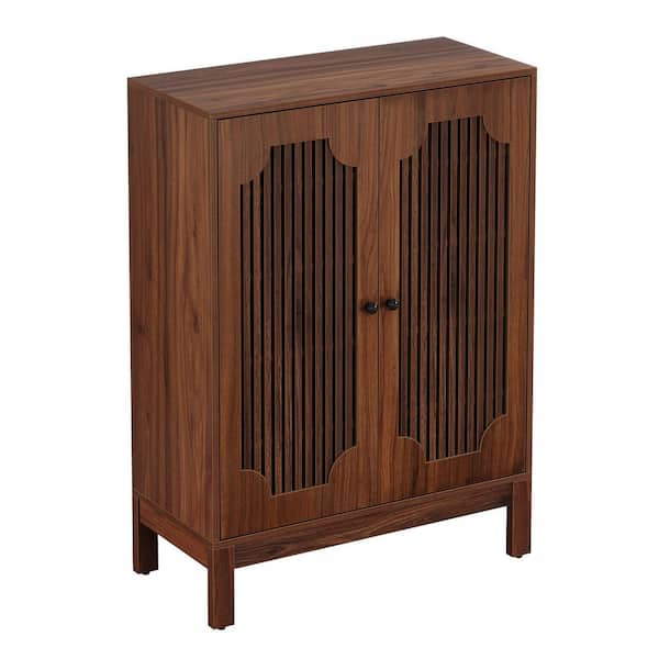 43 in. H x 31 in. W Black Wood Shoe Storage Cabinet with Doors, 6-Tier Shoe Organizer with Adjustable Shelves Entryway