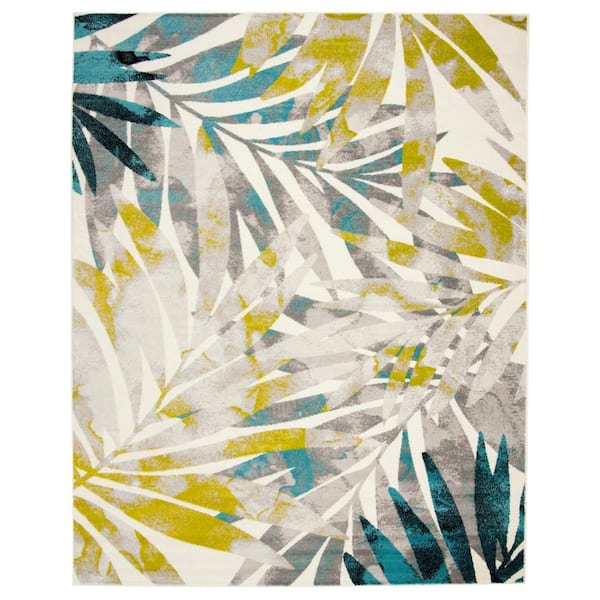 SAFAVIEH Skyler Grey/Green 9 ft. x 12 ft. Abstract Area Rug
