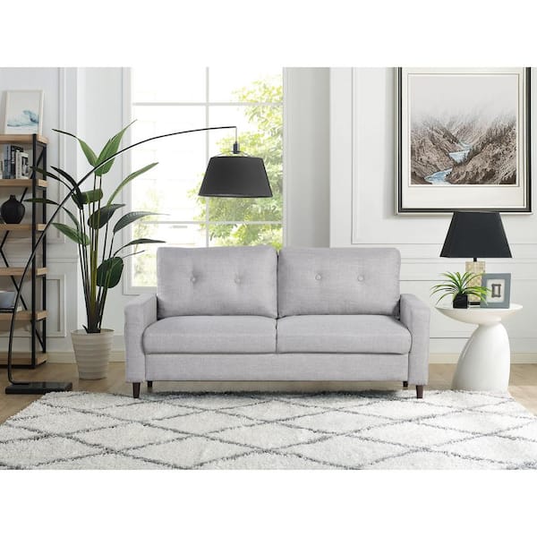 Lifestyle Solutions 78.7-in Casual Black Microfiber 3-seater Sofa