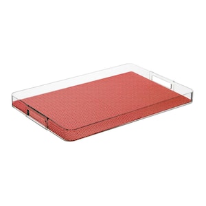 Fishnet Brick 19 in.W x 1.5 in.H x 13 in.D Rectangular Acrylic Serving Tray