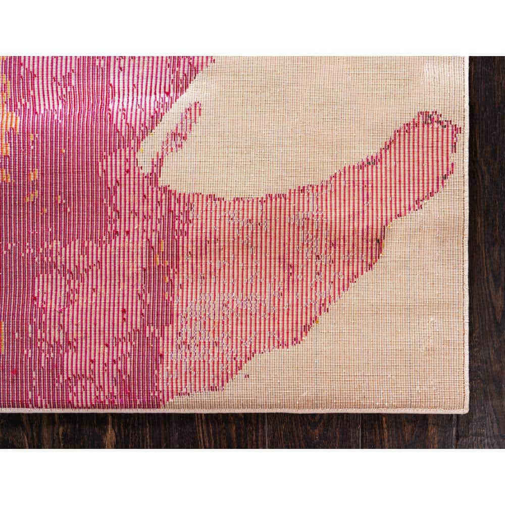 Catalan Beige and Multicolor Abstract Rectangular Area Rug