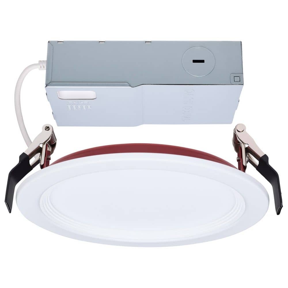 6 in. 13-Watt Fire Rated Adjustable CCT Dimmable Direct Wire Round Step Baffle Integrated LED Recessed Trim Light 120V price history on PriceWatchPro