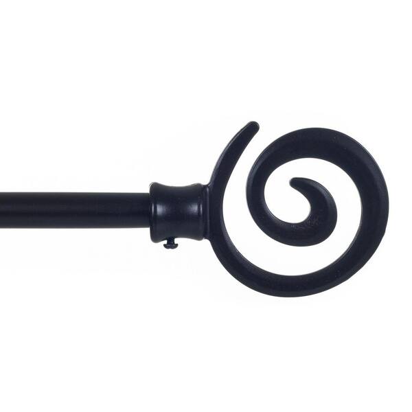 Lavish Home Spiral 62 in. - 144 in. Telescoping 3/4 in. Single Curtain Rod Kit in Bronze