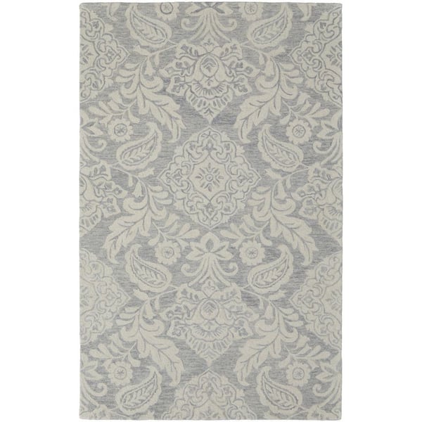 HomeRoots Blue, Ivory Oriental 10 ft. x 14 ft. Area Rug