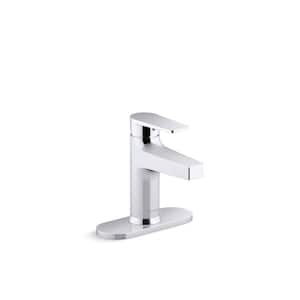 Taut Single Handle Single-Hole 1.2 GPM Bathroom Sink Faucet with Escutcheon in Polished Chrome