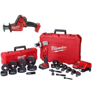 M18 18-Volt Lithium-Ion 1/2 in. to 4 in. Force Logic 6-Ton Cordless Knockout Tool Kit w/HACKZALL