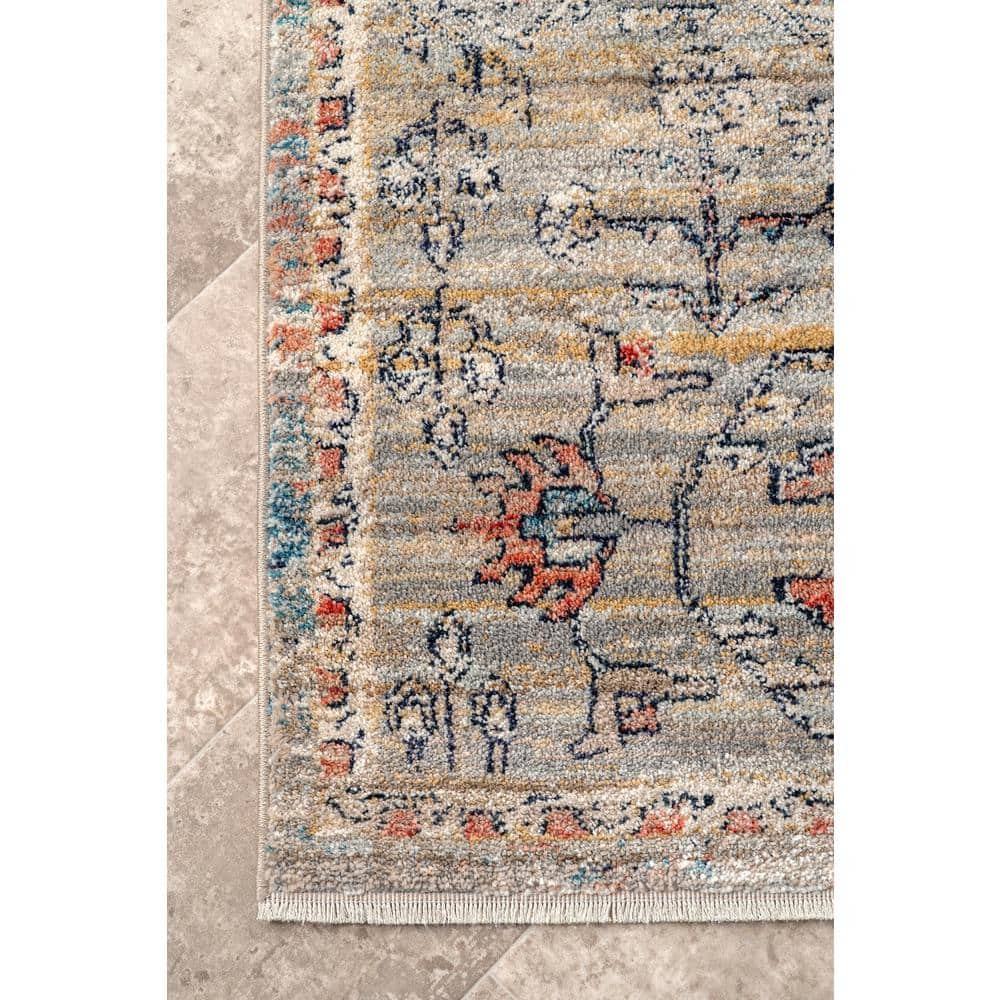 Regal Marley Medallion 32" Synthetic Area Rug with Fringe