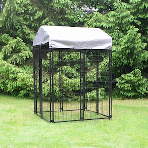 4 ft. x 4 ft. x 6 ft. Welded Wire Dog Fence Kennel Kit