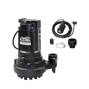 CONTRACTOR 1/2 hp. Submersible Sump Pump with Piggyback Tethered Switch