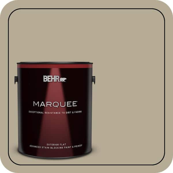 BEHR MARQUEE 1 gal. #N330-4 Explorer Khaki Flat Exterior Paint & Primer