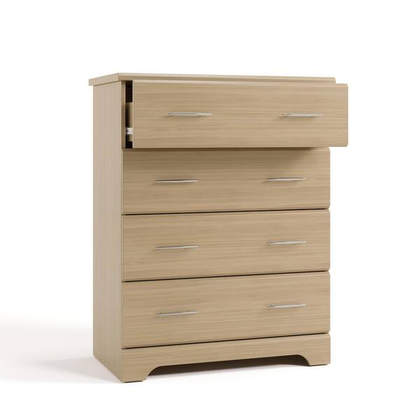 Storkcraft Brookside Driftwood 4-Drawer 30.91 in. Wide Dresser