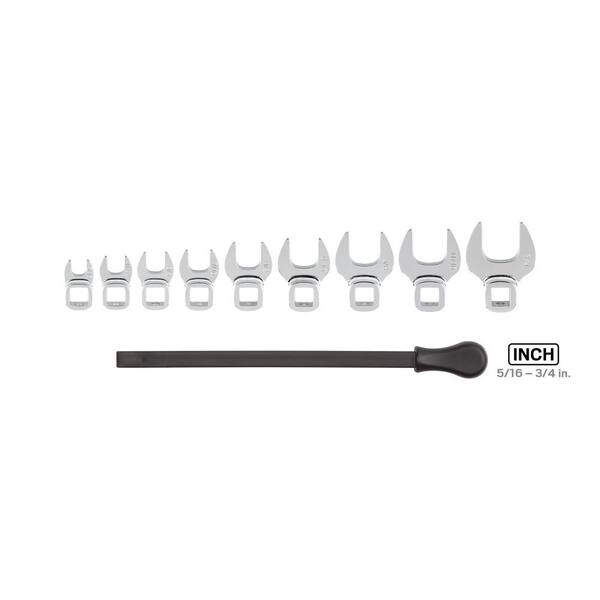 TEKTON 3 8 in. Drive Crowfoot Wrench Set 9 Piece 5 16 in. 3 4