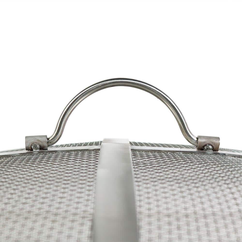 36-Inch Silver Stainless Steel Mesh Fire Pit Spark Screen Cover