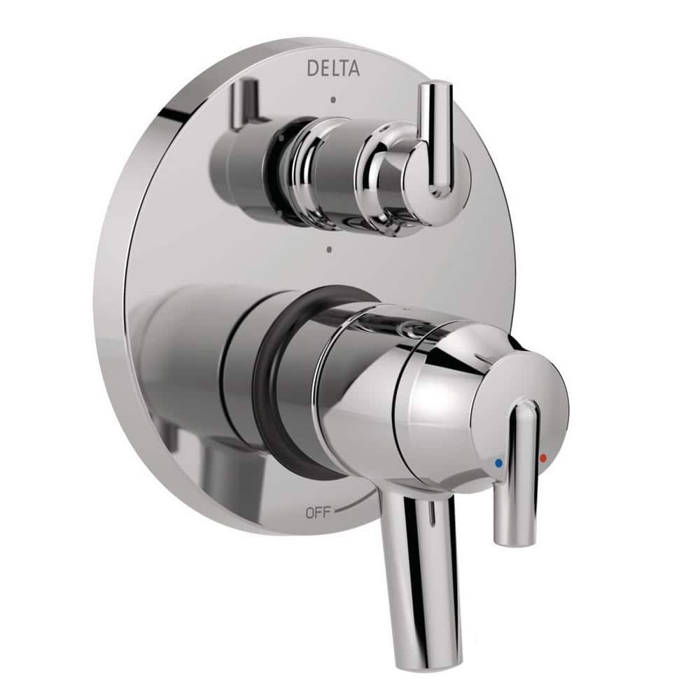 Stainless Steel Modern Wall-Mounted Shower Trim with Lever