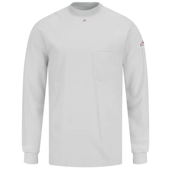 Bulwark EXCEL FR Men's Small Grey Long Sleeve Tagless T-Shirt