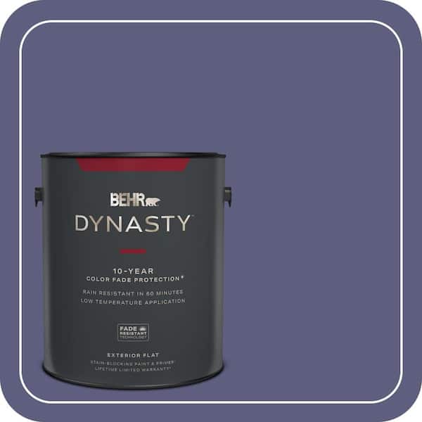 BEHR DYNASTY 1 gal. #M550-7 Strong Iris Flat Exterior Stain-Blocking Paint & Primer