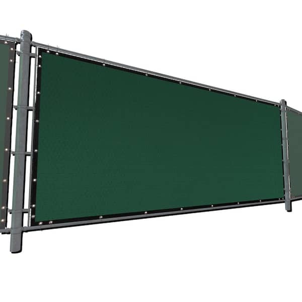 ROYAL SHADE 57 in. x 50 ft. Black Mesh Fabric Privacy Fence Screen with Perimeter Stitched Edges and Grommets