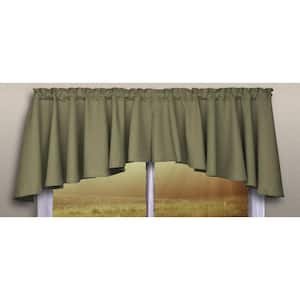 Glasgow 62 in. W x 63 in. L Woven Rod Pocket Swags in Spanish Moss (2-Pack)