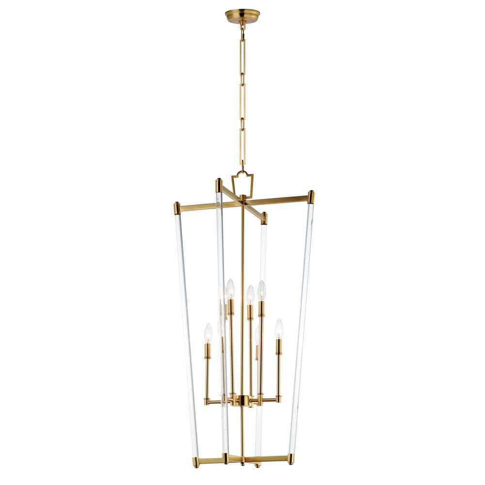 Maxim Lighting Lucent 8 Light Satin Brass Pendant Light 16102 The Home Depot