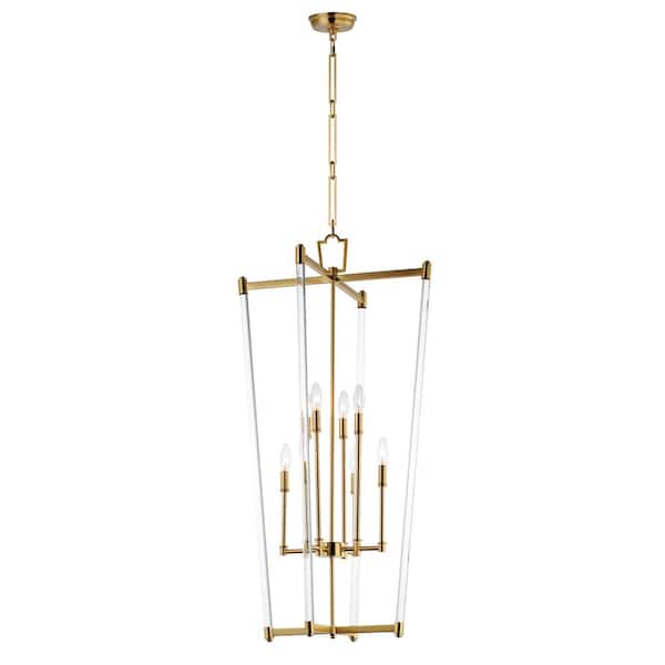 Maxim Lighting Lucent 8Light Satin Brass Pendant Light 16102 The Home Depot