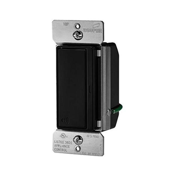 Eaton Aspire 15 Amp 120-Volt Single Pole RF Wireless Light Switch, Black