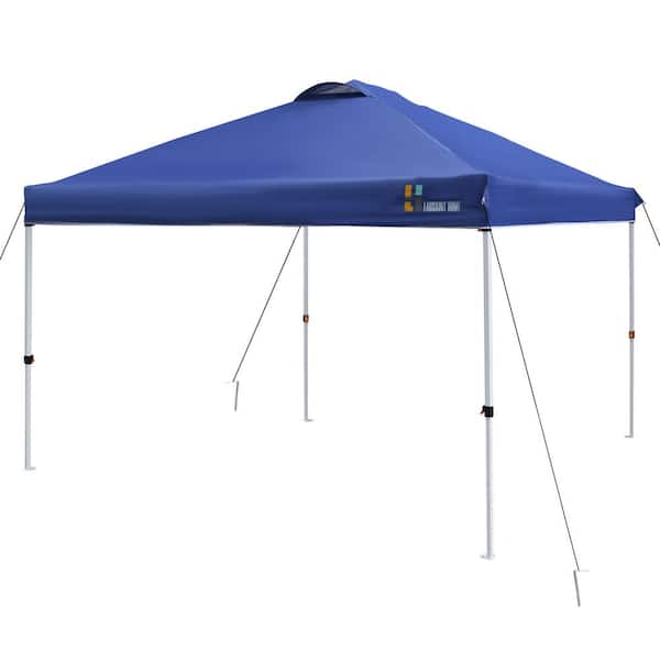 Unbranded 10 ft. x 10 ft. Blue Pop Up Canopy Portable Folding Instant Canopy Tent with Roller Bag