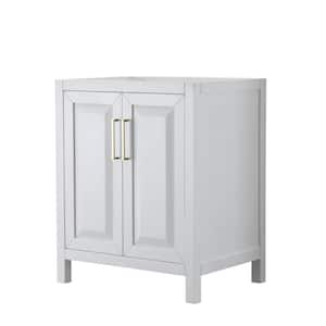 Daria 29 in. W x 21.5 in. D x 35 in. H Bath Vanity Cabinet without Top in White