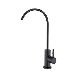 Single Handle Beverage Faucet in Matte Black Stainless Steel