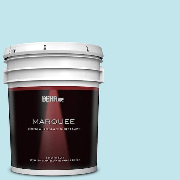 BEHR MARQUEE 5 gal. #520A-2 Ice Flower Flat Exterior Paint & Primer