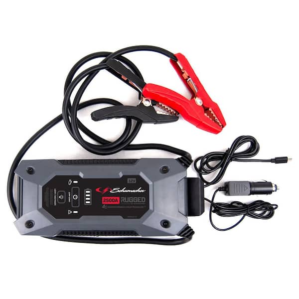 2500A Rugged Lithium Car Battery Jump Starter and Portable Power Pack, 2 4A USB Chargers, 12-Volt