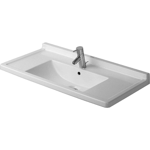 19.13 in. W x 33.5 in. D Ceramic Vanity Top in White
